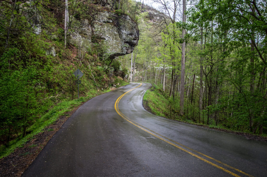 Road in Kentucky by Red River Gorge